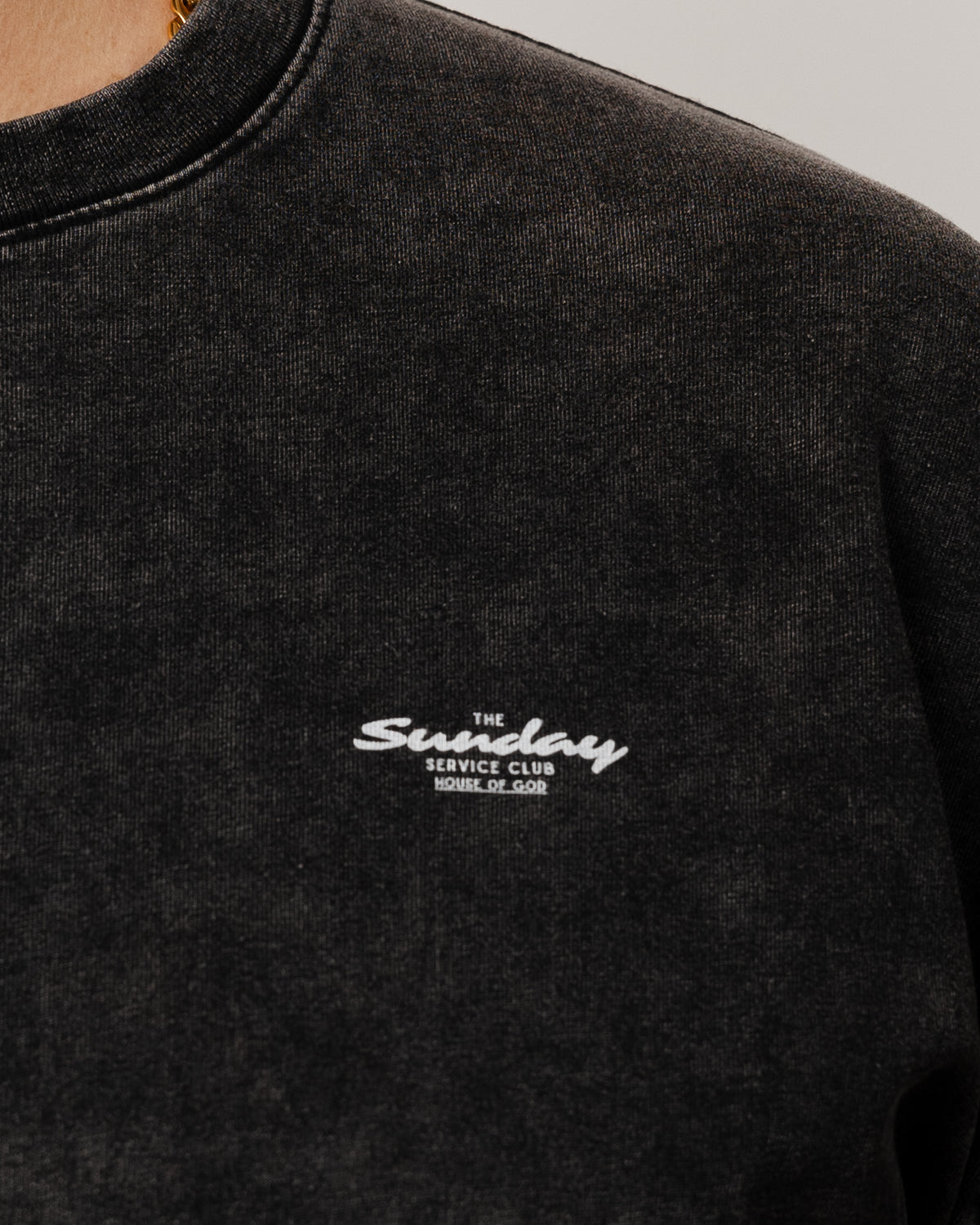 SUNDAY SERVICE CLUB SHORT T-SHIRT WASHED BLACK