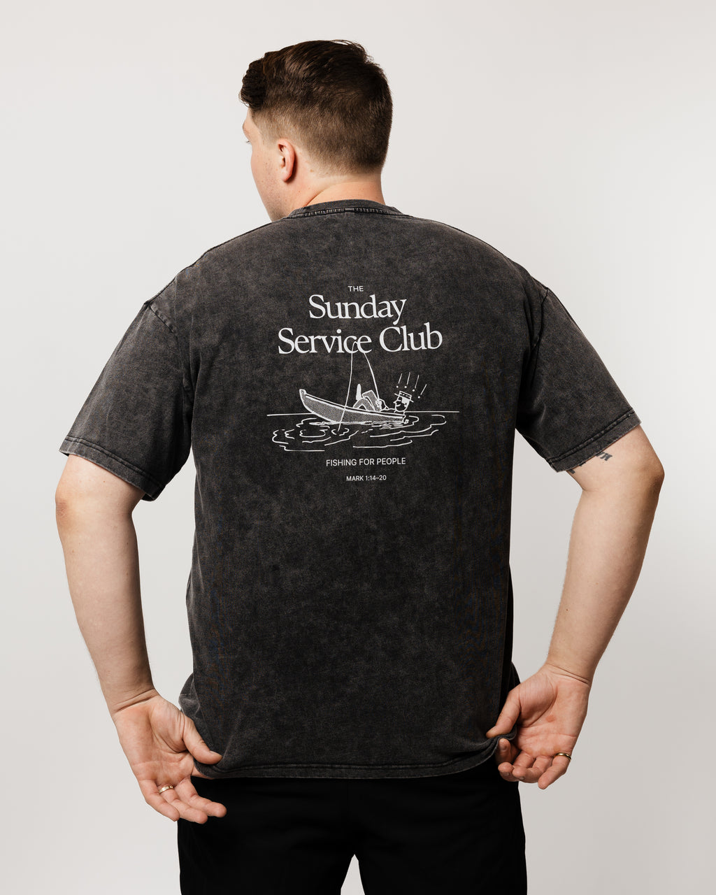 SUNDAY SERVICE CLUB SHORT T-SHIRT WASHED BLACK