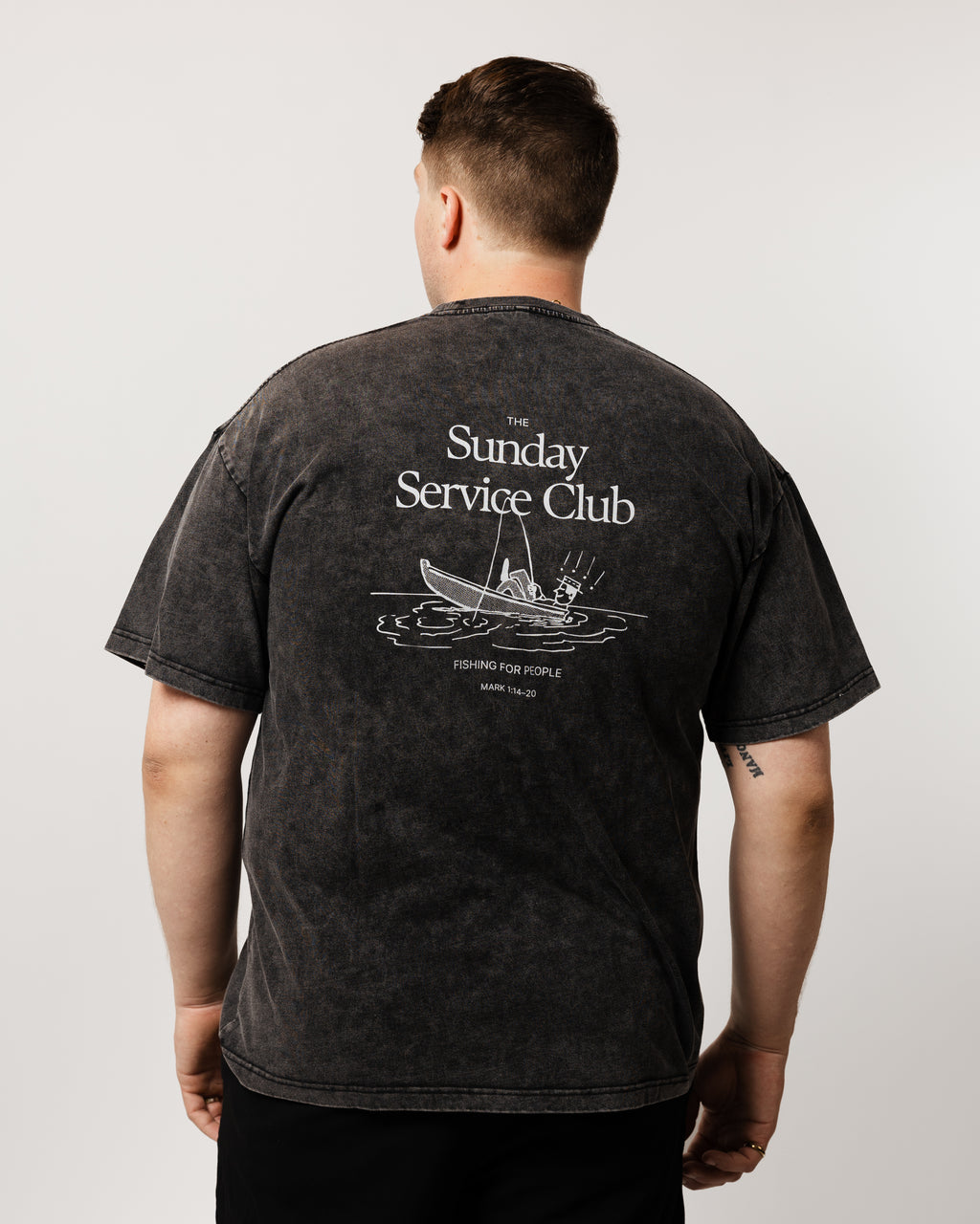 SUNDAY SERVICE CLUB SHORT T-SHIRT WASHED BLACK