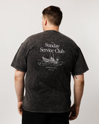 SUNDAY SERVICE CLUB SHORT T-SHIRT WASHED BLACK