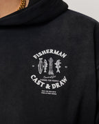 FISHERMAN HOODIE BLACK