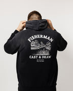 FISHERMAN HOODIE BLACK
