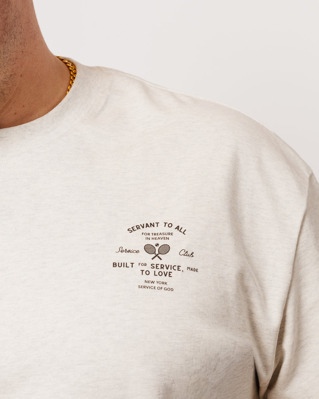SERVANT FOR ALL T-SHIRT OAT GRAY