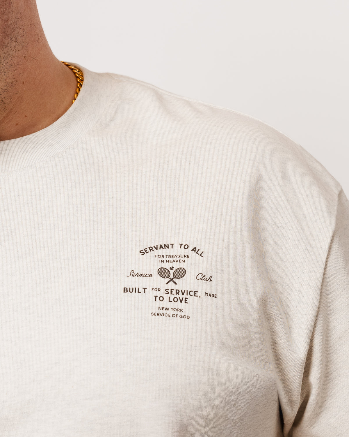 SERVANT FOR ALL T-SHIRT OAT GRAY