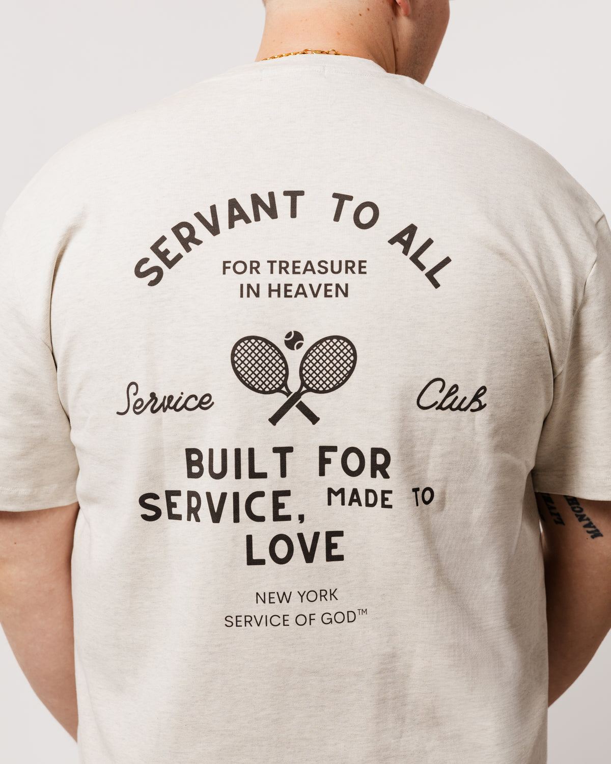 SERVANT FOR ALL T-SHIRT OAT GRAY